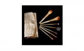7 Pcs Pincéis Profissional Com Com Capa De Couro Ouro