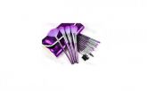 16 Pcs Pincel Roxo Maquiagem Com Estojo De Couro